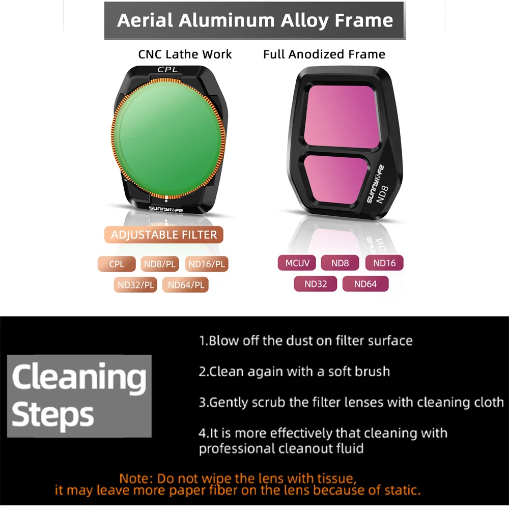 Filtres d'objectif de caméra de Drone filtro MCUV CPL ND8/16/32/64 NDPL, Kit d'accessoires de filtre d'objectif pour Air 3S