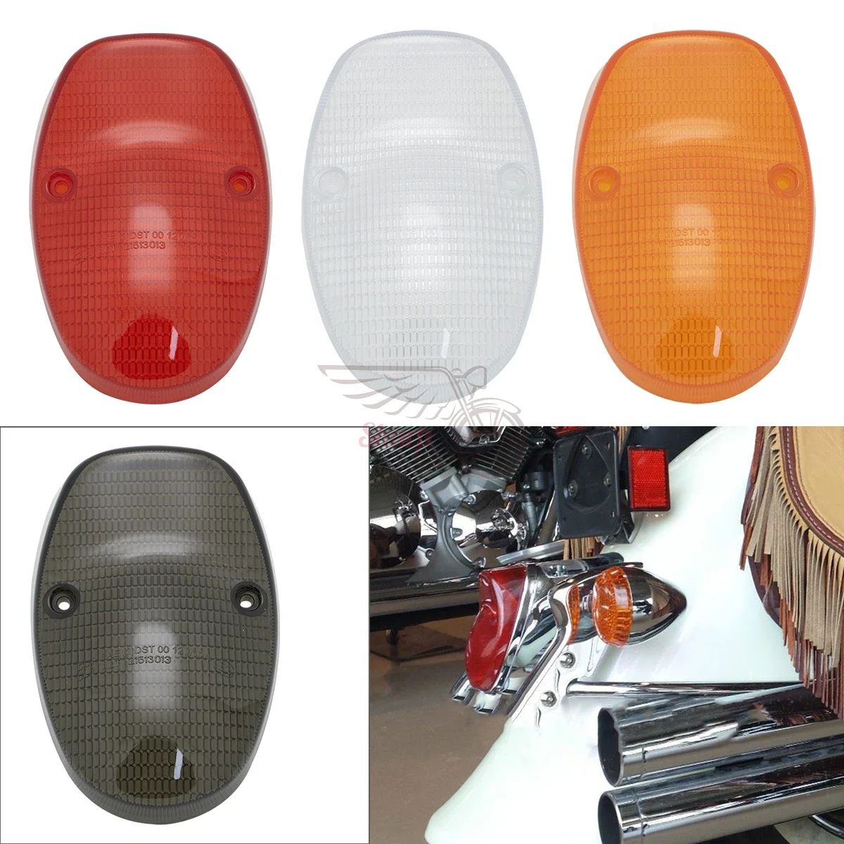 For Kawasaki Vulcan 800/1500 Drifter 1999-2005 VN1600 Classic 2003-2008 VN 1600 Nomad 2005-2008 ABS Brake Tail Light Lens Cover