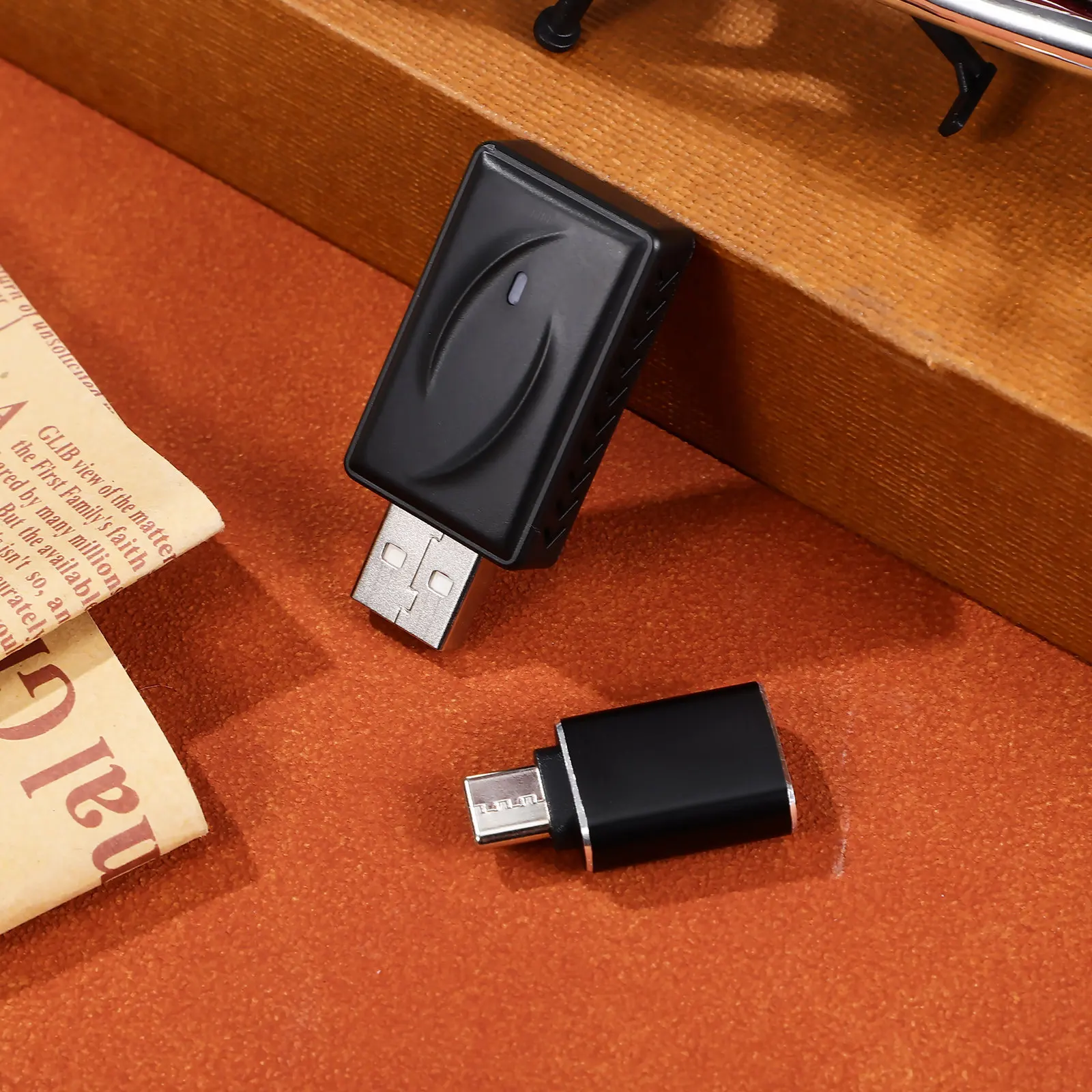 1Set Wireless Car Audio Adapter Converts Factory Radio to Smart Recognition Clutter Free Driving