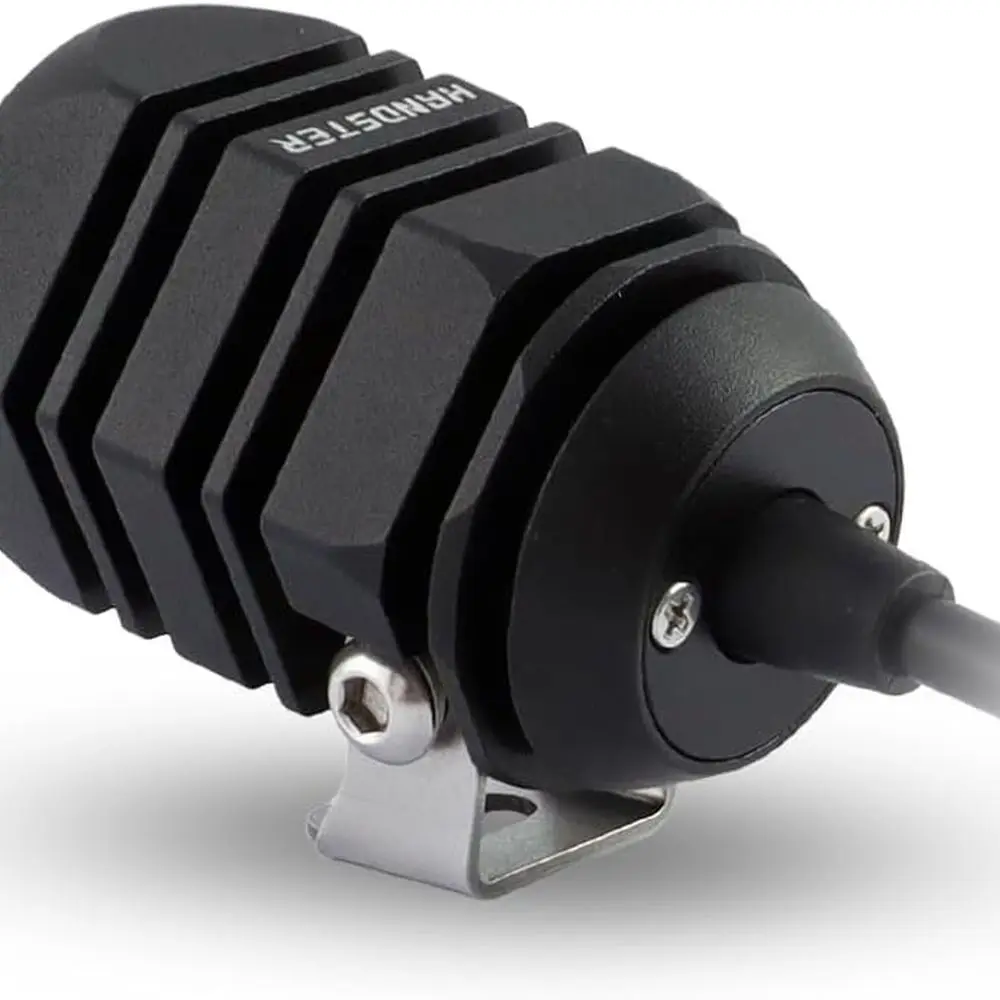 2 luzes de nevoeiro de motocicleta off-road LED branco fresco de 10 W, IP68 à prova d'água, caixa de alumínio de aviação para caminhões e máquinas