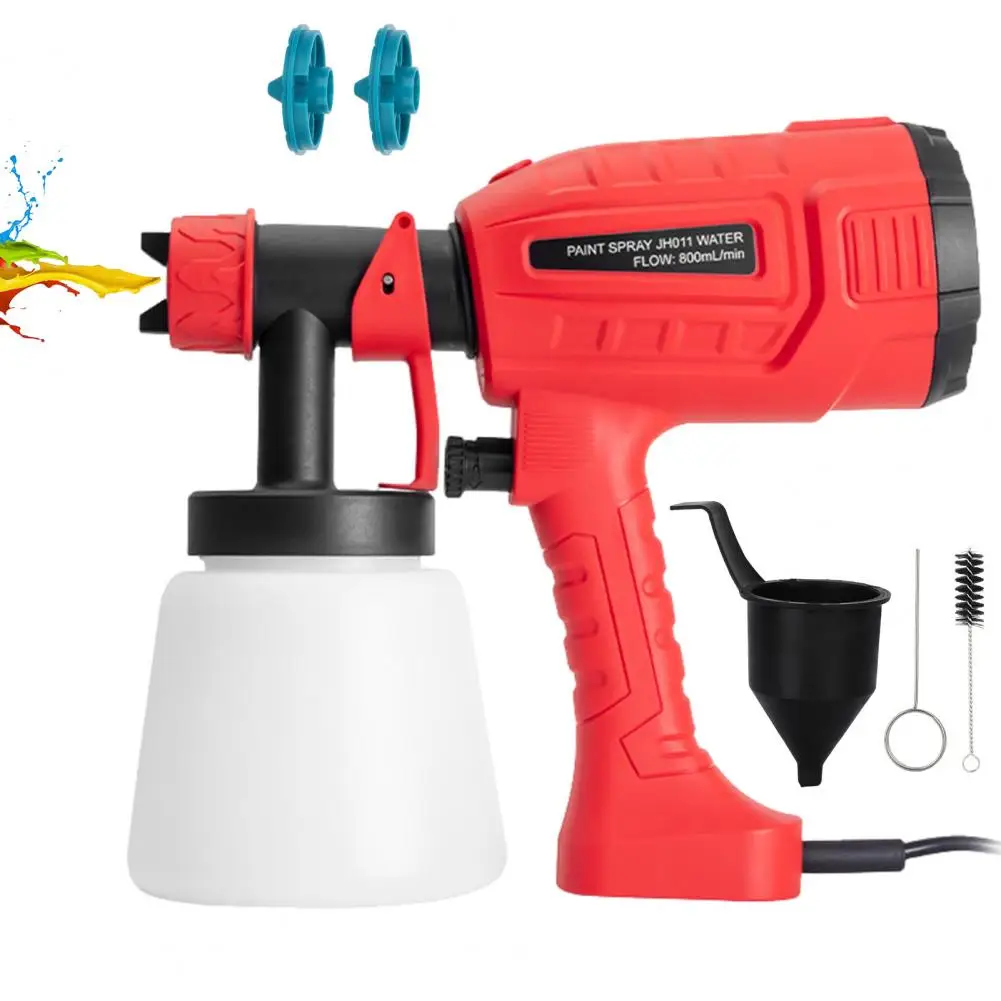 Adjustable Nozzle Electric Paint Sprayer, Paint Sprayer with 800ml Detachable Container, 2 Nozzles and 3 Patterns for Cabinets,