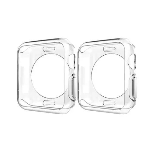 For Apple Watch Case 38mm Series 3 2 1 Clear Soft TPU Cover Shell Shockproof Bumper for iWatch 38mm 40mm 42mm 44mm