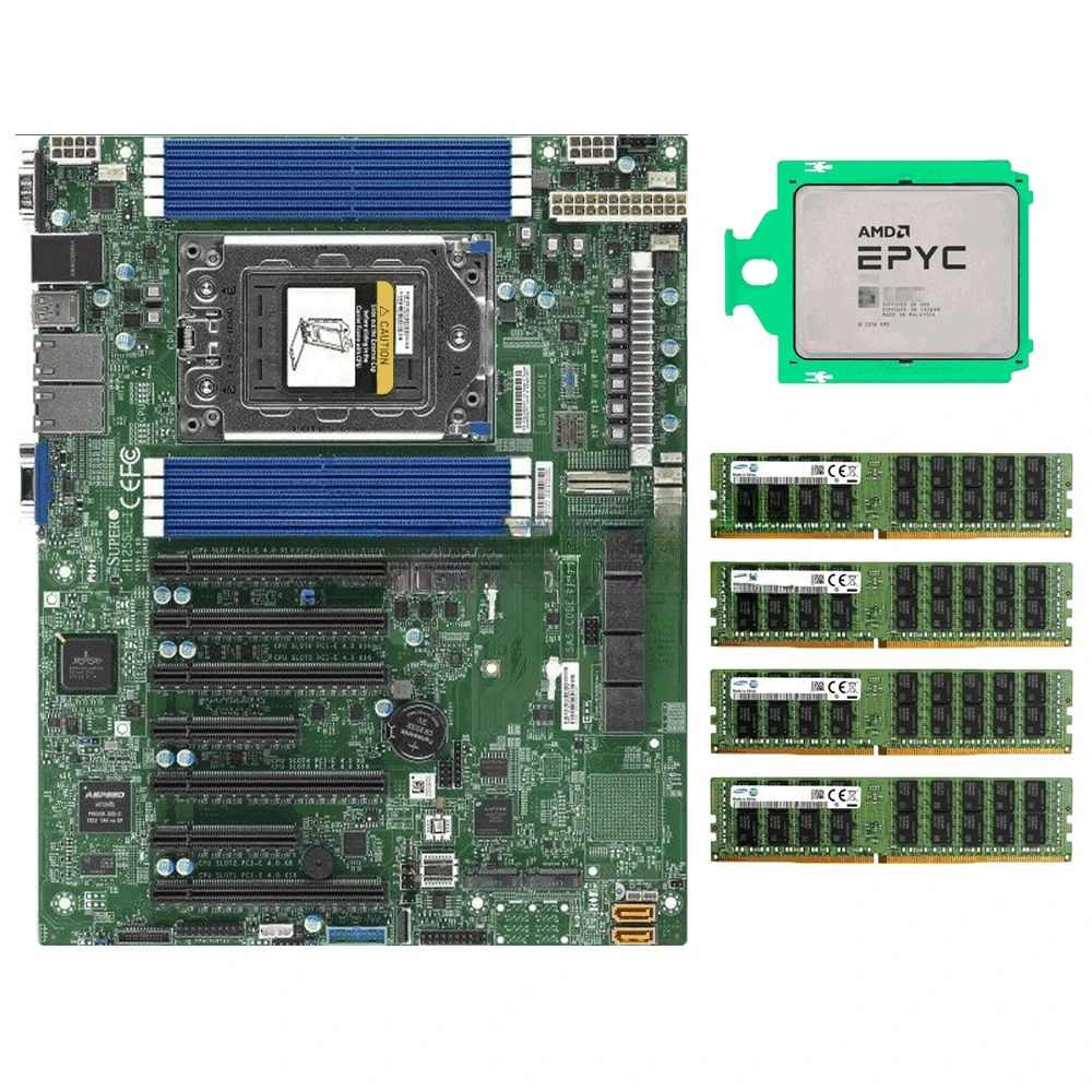 

Epyc 7532 CPU, 32 + Supermicro H12SSL-i, Placa-MOM, 4x32GB, 2666V, RAM Amd