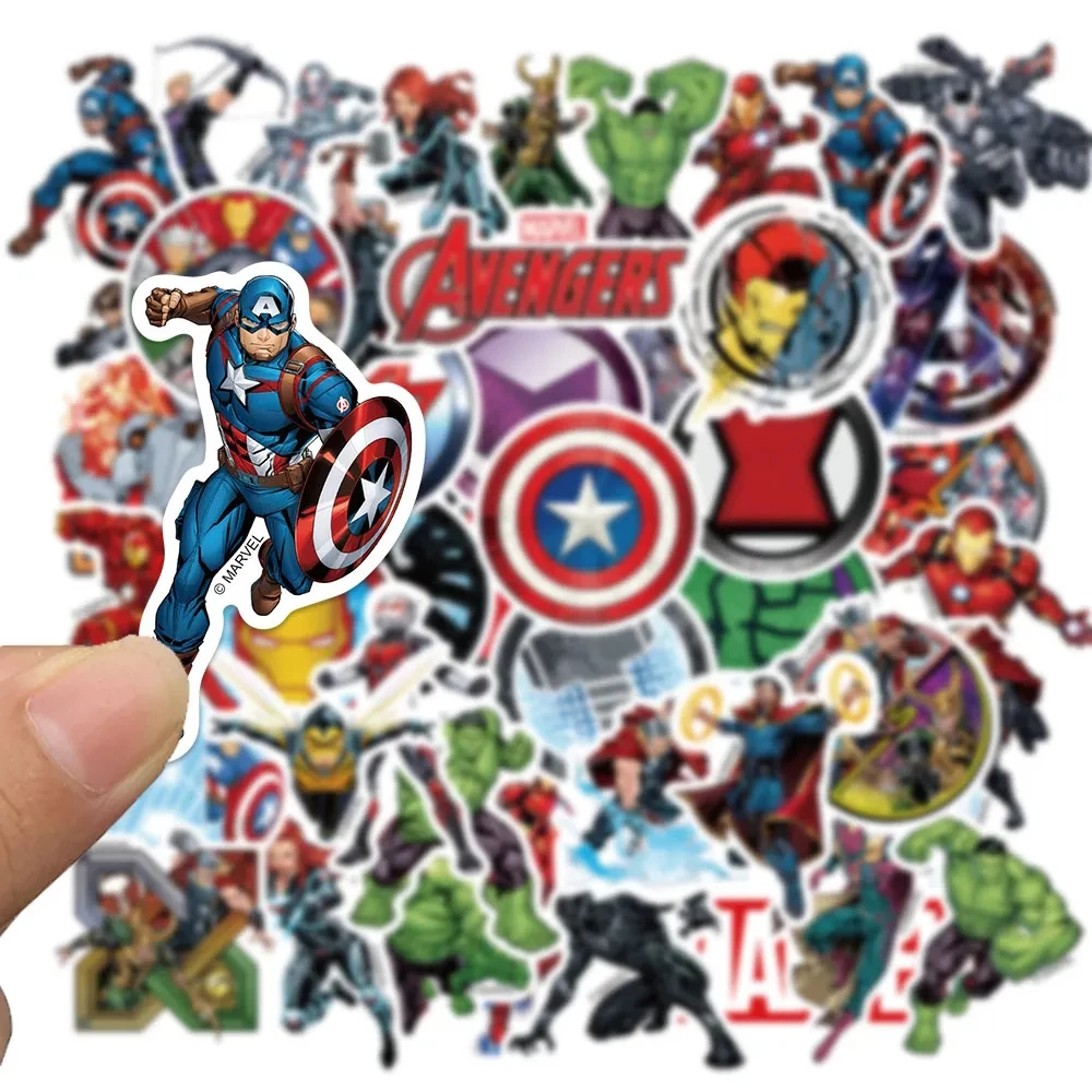 10/30/50PCS Disney Marvel The Avengers Superhero Stickers Decals Laptop Motorcycle Phone Car Waterproof Sticker Kids Toys