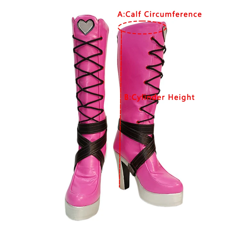 Zapatos de Cosplay de Anime Monster High Draculaura, botas para mujer, tenga en cuenta la altura de los zapatos y la circunferencia de la pantorrilla cuando realice el pedido
