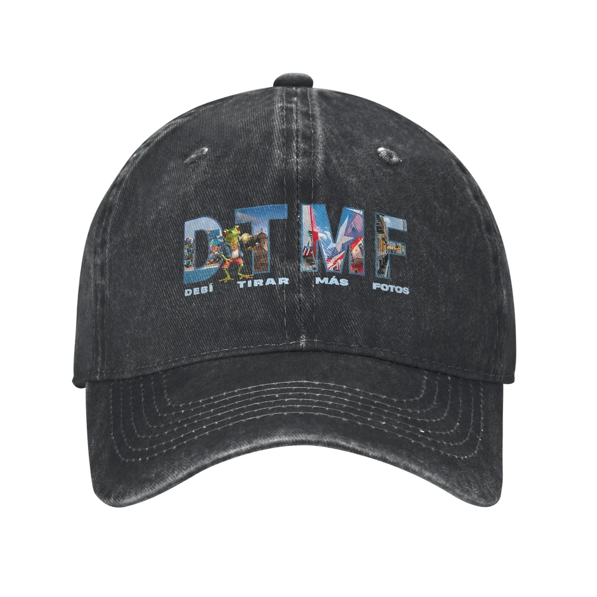 Bad Bunny  DTMF Baseball Cap Vintage Distressed Cotton  Snapback Hat Men Women Outdoor Summer Adjustable Hats Cap
