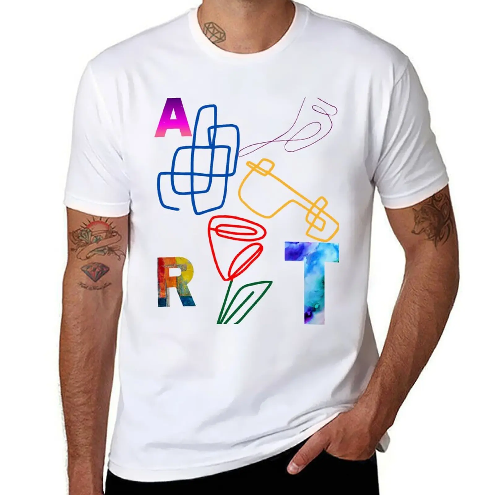 

ABSTRACT- ART T-Shirt man t shirt cotton printed t shirts for man man t shirts cotton T-shirt