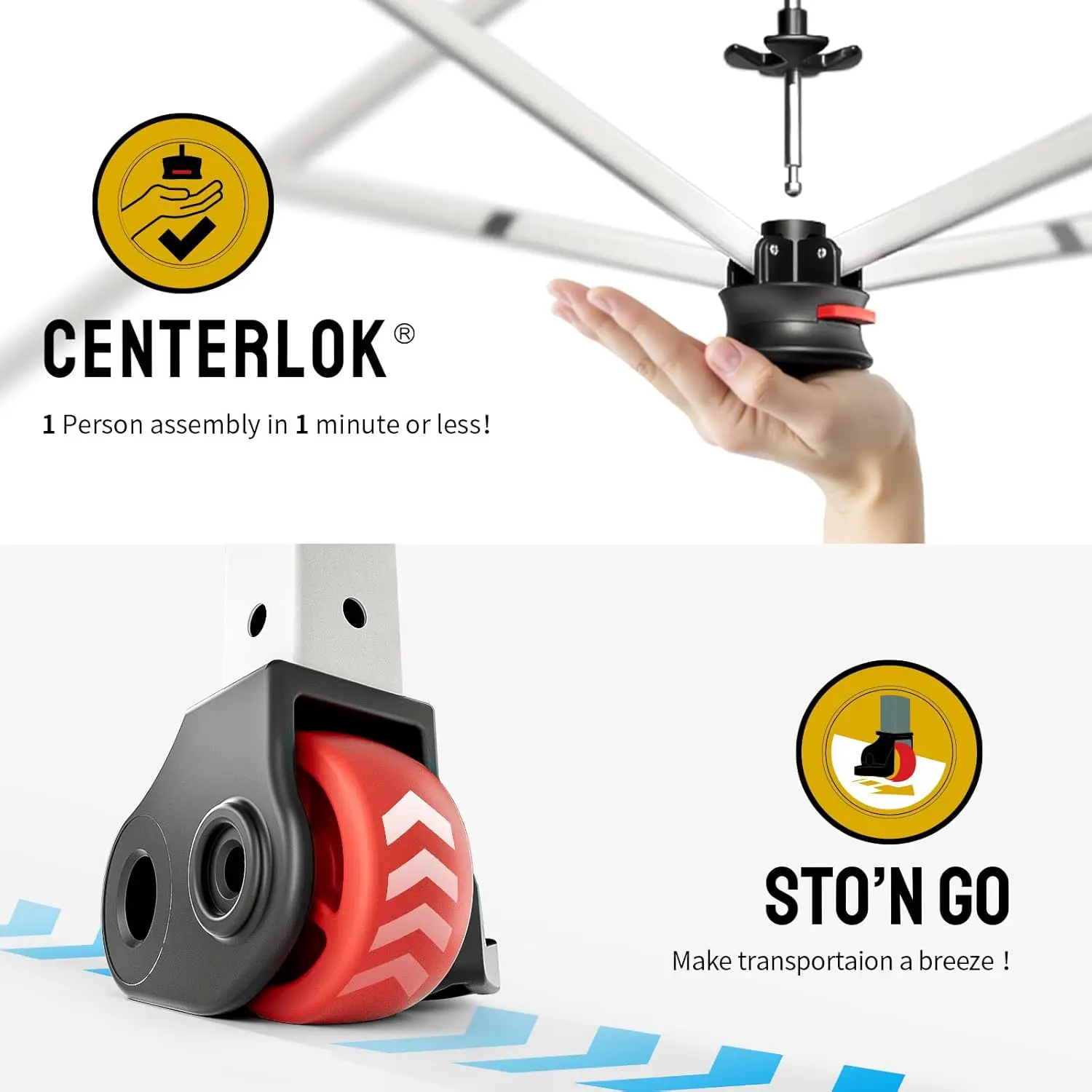 Coroa Shades 10x10 Pop Up Canopy - Tenda de praia com configuração de um impulso - Guarda-sol externo para eventos, festas