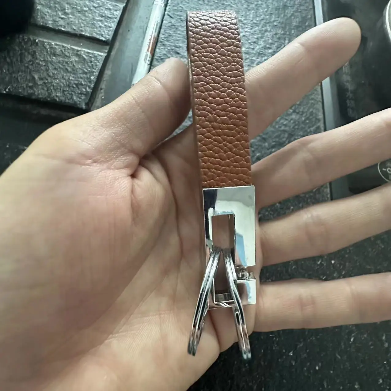 New metal waist buckle Key Chain New concise Car Key Holder Fashion Bag Charm Accessories elastic Hot sale Keychain K1739