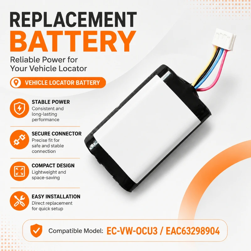 1490mAh 7.2V Suitable for LG EC-VW-OCU3 Car  Positioner  Battery  EAC63298904 Stable Long  Range Rechargeable  Battery