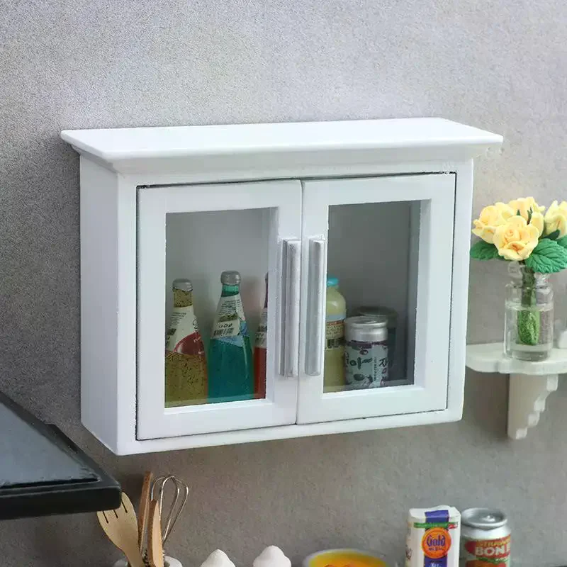 1:12 Puppenhaus Miniatur-Szene Wandschrank Regal Modell Puppenhausmöbel Ornament Mikro-Szene Konstruktionszubehör