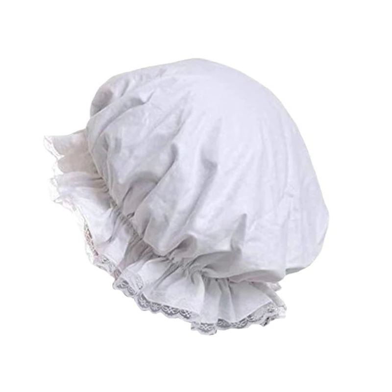 

MXMB Breathable Satins Lace Bonnet for Maid Wear Comfort Hat for Lady Maid Outfit