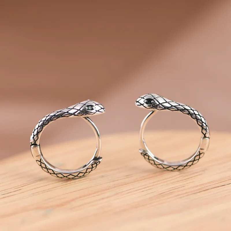 925 Sterling Silver Snake Ring Earrings For Women Luxury Designer Fine Jewelry Accessories Wholesale