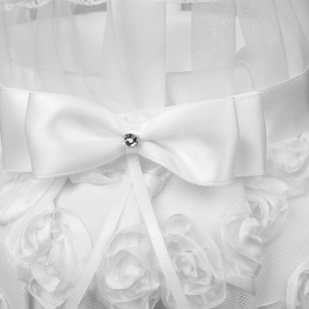 

White Satin Decor Flower Girl Flower Girl Basket For Wedding Basket Wedding Party 11cm Top 8cm Depth 24cm Height Storage Baskets