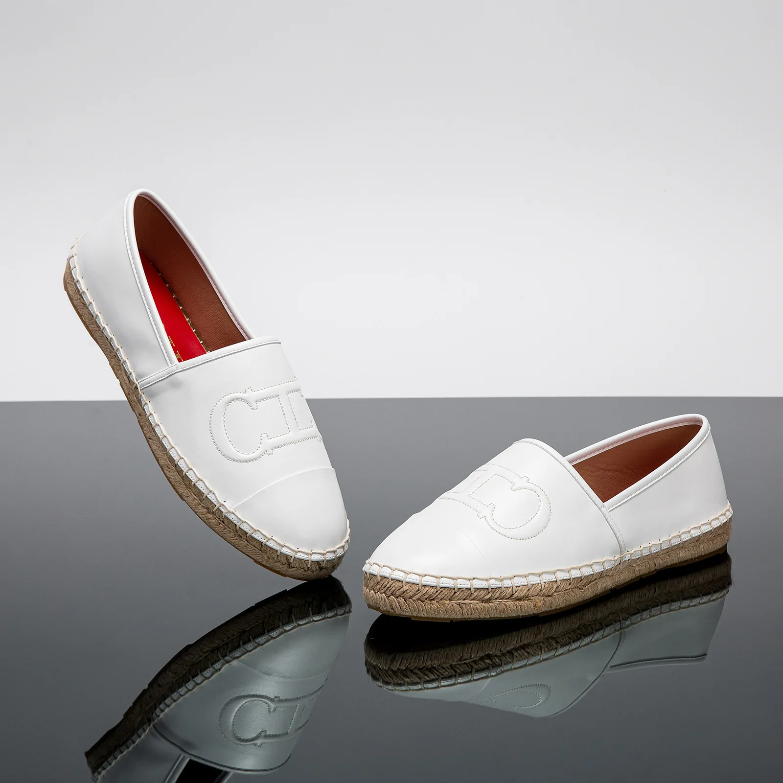 Thick Soled Fishing Shoes for Women 2024 Summer New Item Woven Soft Sole Versatile New Item Solid Color Women's Single Shoe