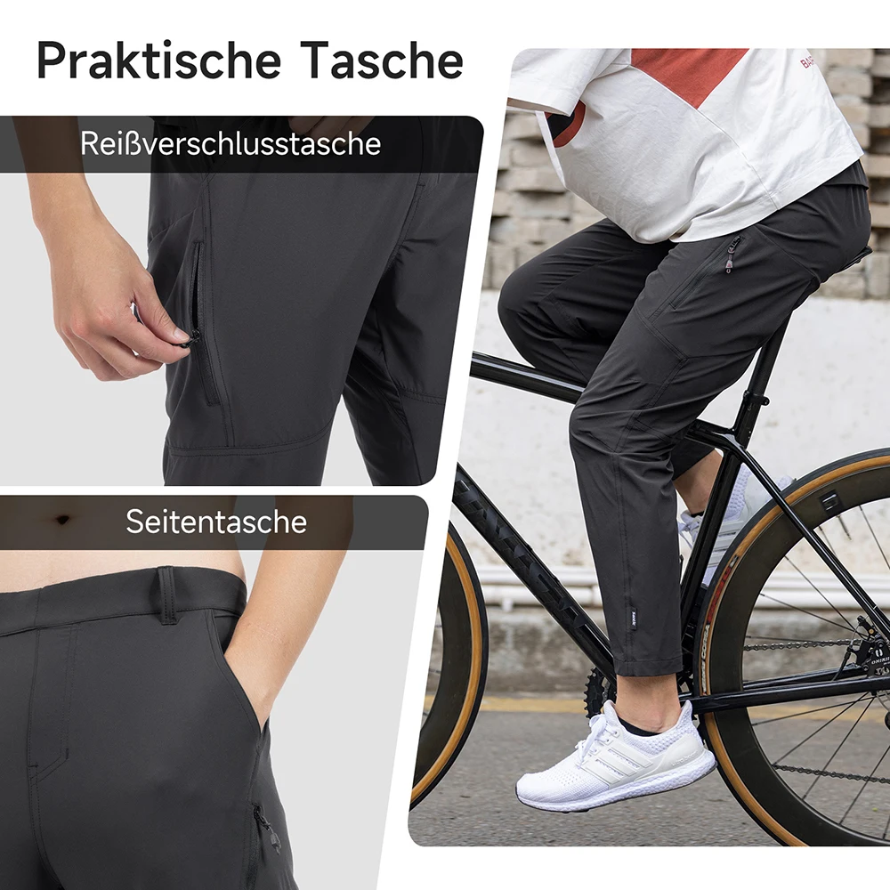 Santic Cycling Pants Casual Men\'s Summer Bicycle Cycling Pants Breathable Quick Dry Cycling Pants BM24C04171