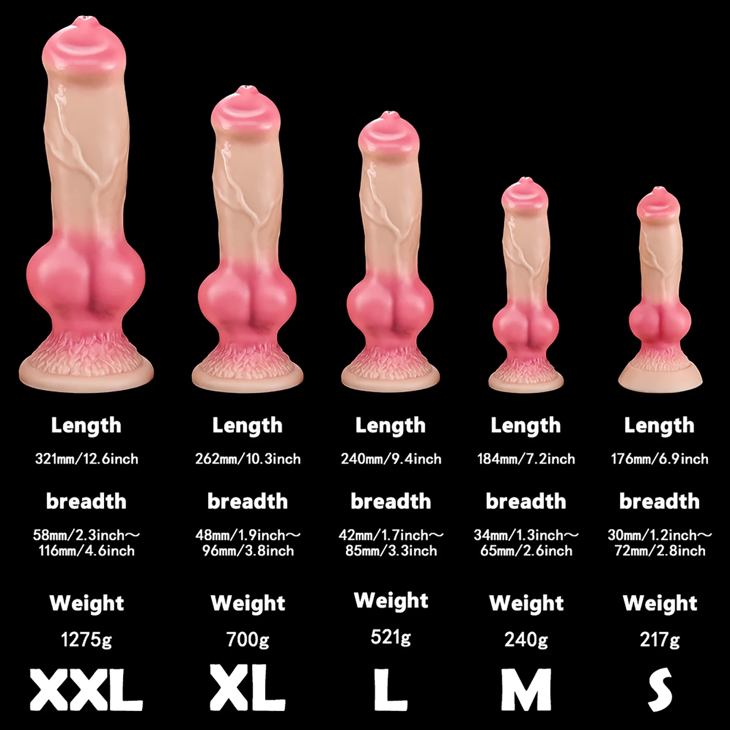 Oversized Dog Dildos Anal Plug Soft Penis Anal Dilator Phallus with Suction Cup Stimulate Vagina Anus Masturbator Dick Sex Toys