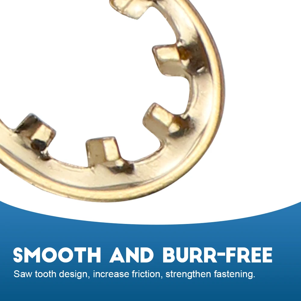 HOWSHENG 20-50pcs Brass Internal Tooth Star Lock Washer M3 M4 M6 M8 M10 Copper Serrated Gasket