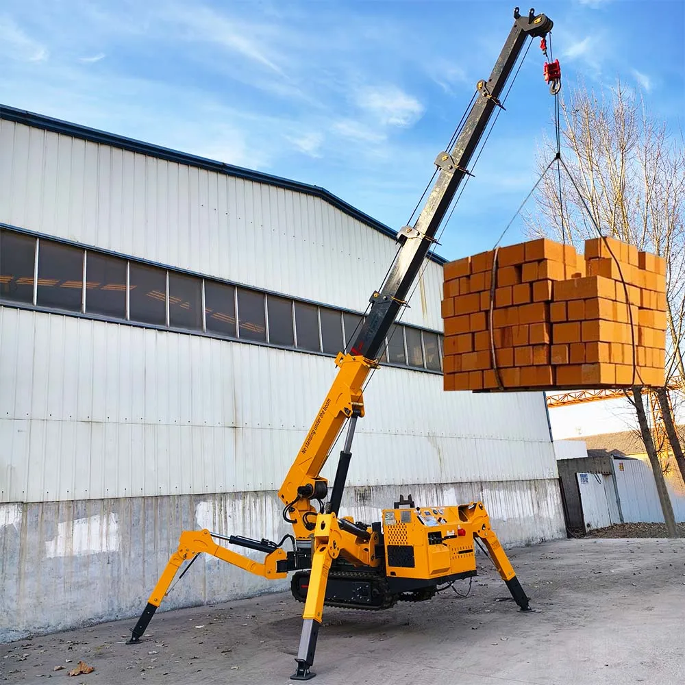 

Industrial Crawler Spider Lift, Outreach 16.5m, Lifting Capacity 1.0 Ton, 360° Continuous Rotation System Spider Crane