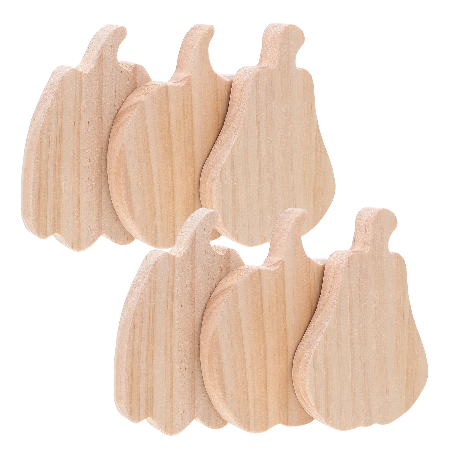 

6Pcs Wooden Pumpkin Cutouts Unfinished DIY Autumn Harvest Decorations Pumpkin Centerpieces for Thanksgiving Fall Halloween