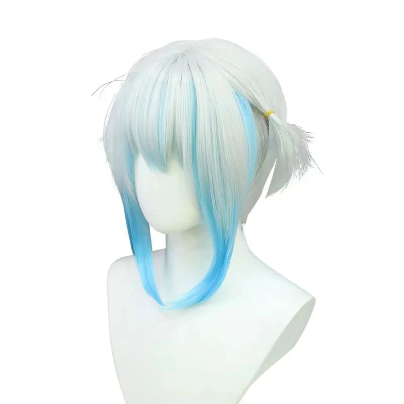 Hololive Gawr Gura Cosplay Heat Resistant Wigs Vtuber Gawr Gura Wig Event Party Supplies Women Show Stage Performance Halloween