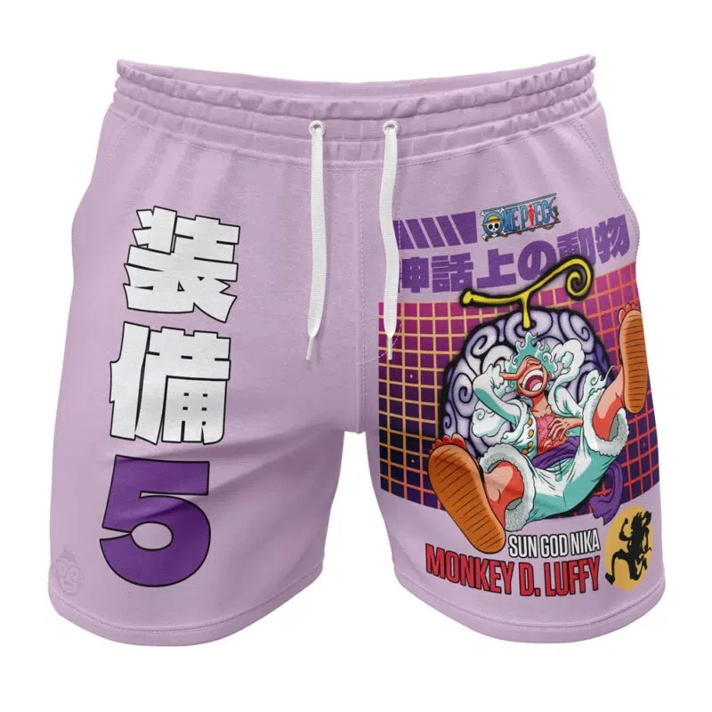 Anime One Piece Badehose, Elastische Taille Strandshorts, Leichte Schnelltrocknende Freizeitshorts für Herren Outdoor-Sport – Detail 7