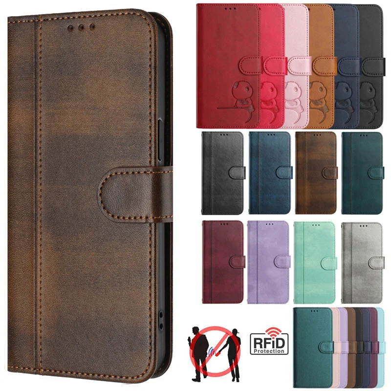 Flip PU Leather Case For Oppo Reno 15 14 13 Reno14 14F Reno15 13F Reno 12 11 Pro F 12F 11F 15F Wallet Phone Cover Book Card Slot