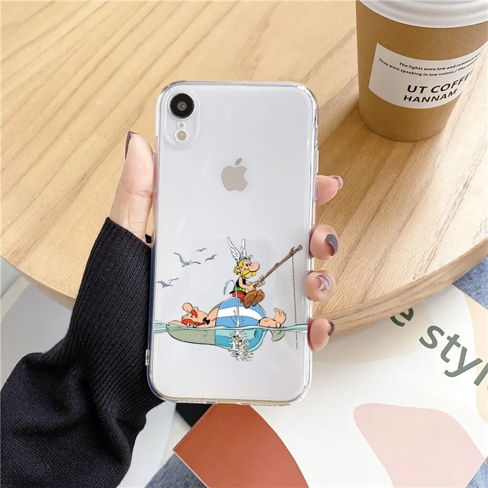 A-Asterix And Obelix Phone Case For Iphone 15 11 13 14 Pro Max 7 8 Plus X Xr Xs Max Se2020 12mini Transparent Cover