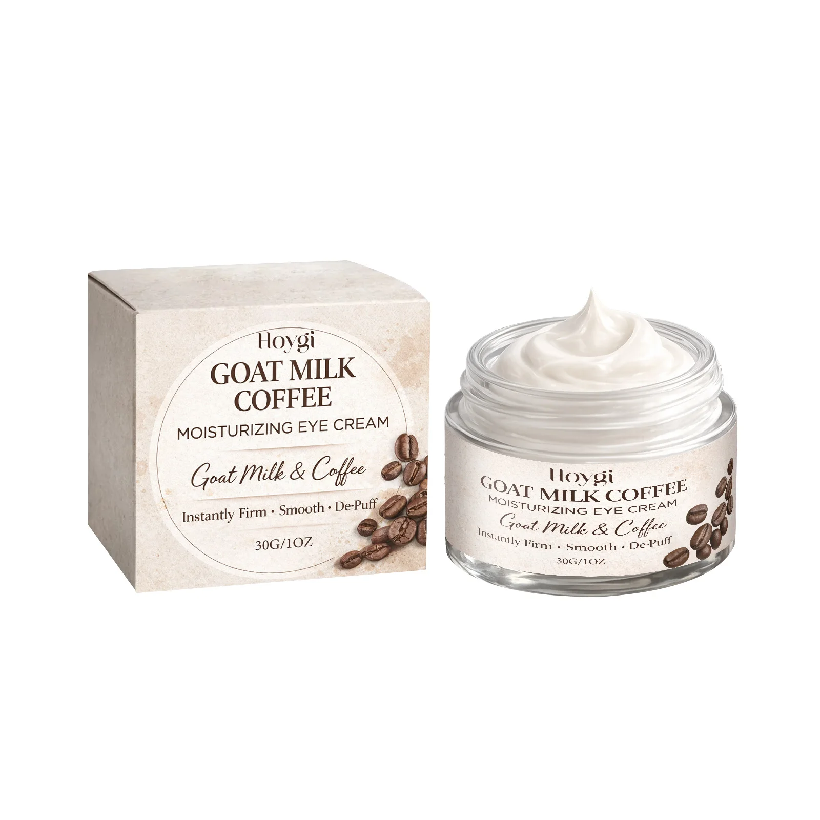Goat Milk Coffee Moisturizing Eye Cream, Delicate and Refreshing Texture Keeps The Eye Skin Moisturized and Hydrated