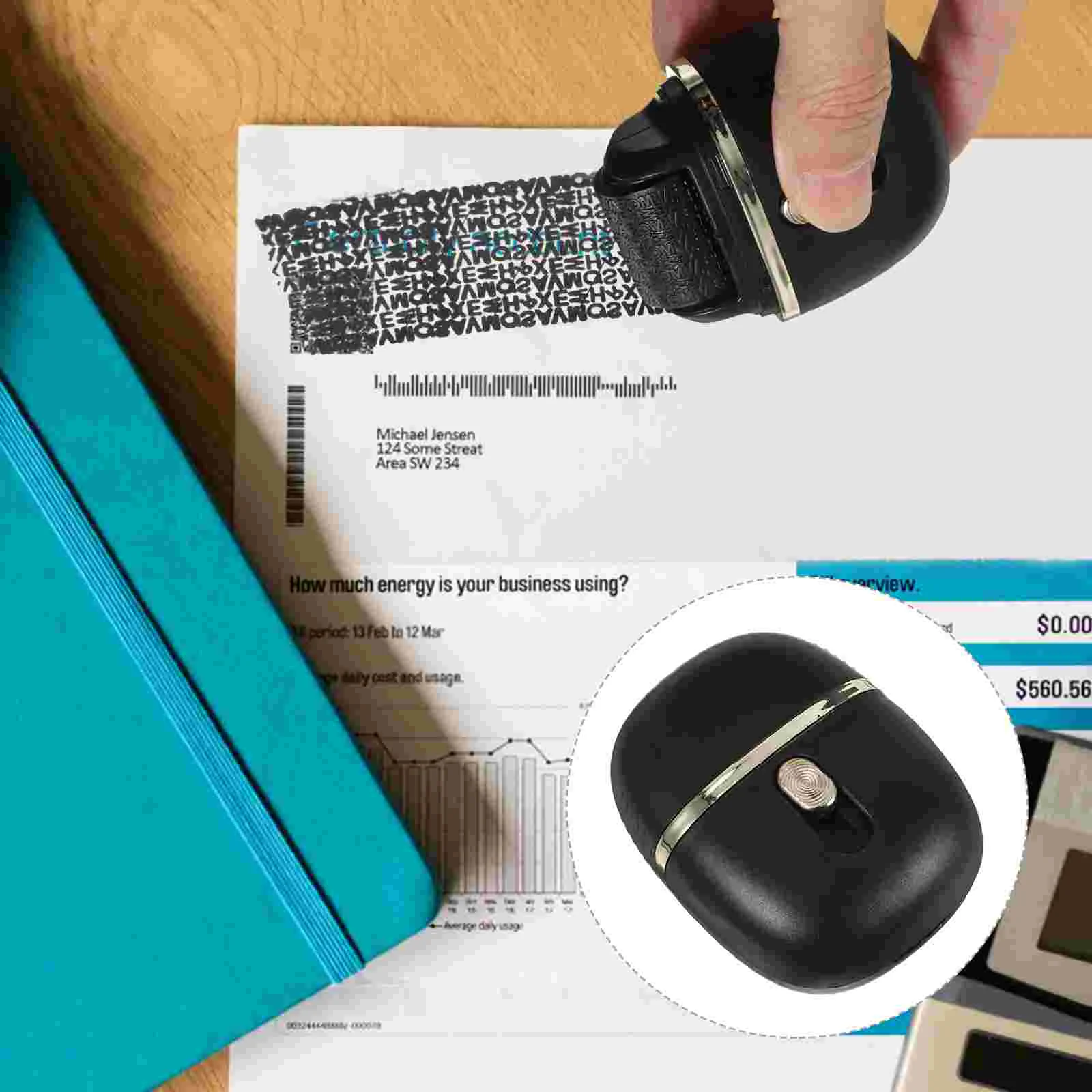 Box Stamp Roller Postage Stamps Void Ceramics Protection Mail Address Blackout