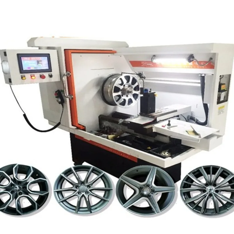 Máquina automática de trefilado de cubo de rueda de coche, máquina de reparación de anillos de acero de aleación de aluminio, máquina de reacondicionamiento de campanas fetales