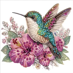 GATYZTORY 5D DIY Diamond Painting Animal Kit Flower Bird DIY Partial Special Shaped Drill Handmade Diamond Mosaic Art Gift