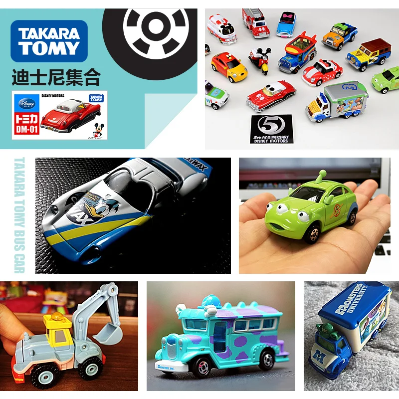 TAKARA TOMY simulation alloy car model girl toy Mickey Minnie Donald Duck classic car, girl boy toy, child holiday birthday gift