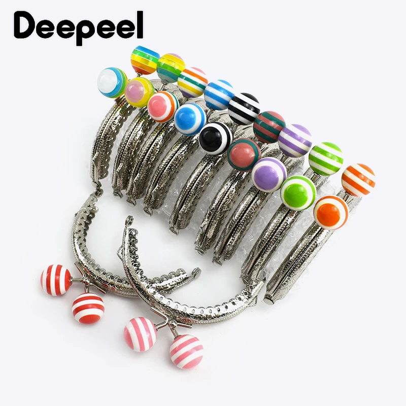 5/10Pcs 8.5cm Metal Bag Handle Purse Frame Kiss Clasp for DIY Handmade Candy Embossed Handles Making Wallet Sew Kit Accessories