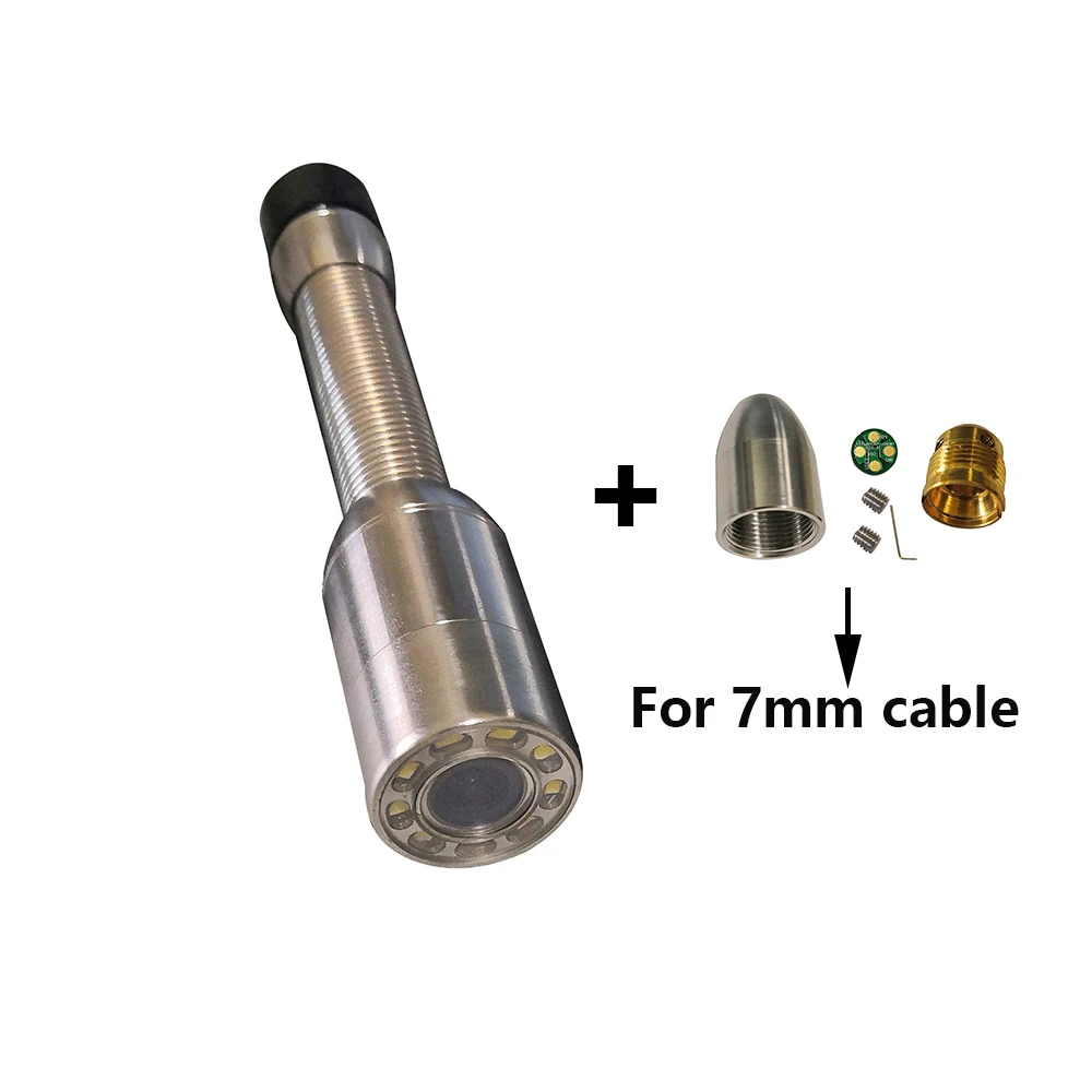 512Hz Transmitter IP68 304 23mm Camera Head  Waterproof Industrial Pipe Drain Sewer Inspection Endoscope Camera Accessory