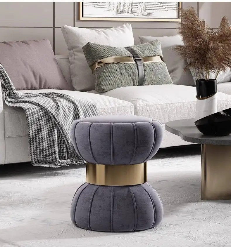 Modern minimalist design multi-functional fabric home stools and footstools, suitable for bedrooms