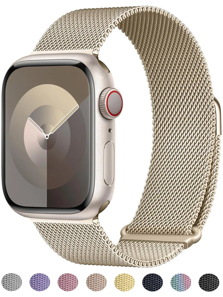 

Металлический ремешок для Apple Watch Band 44 мм, 45 мм, 49 мм, 40 мм, 41 мм, 42 мм, 44 мм, браслет Milano Correa iWatch series 9 8 7 se 5 6 Ultra 2