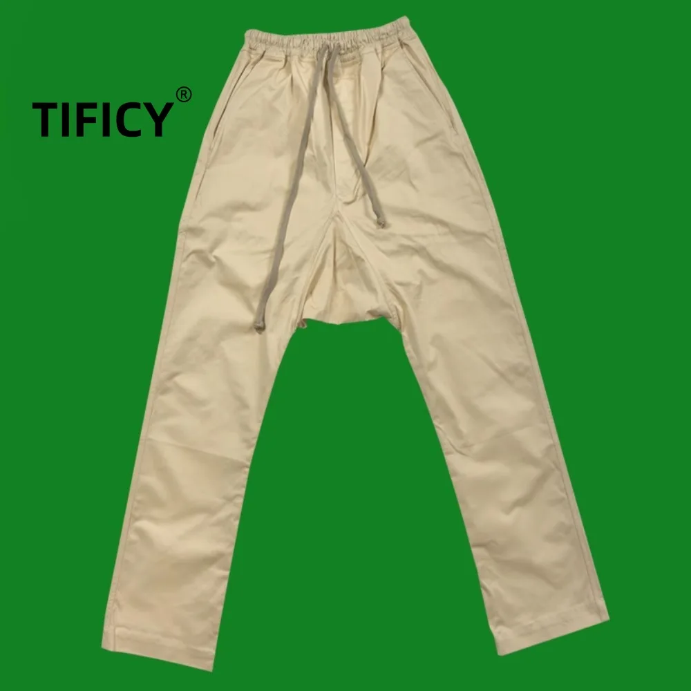 

High Street RO Style Men's High Street Early Autumn Fashion Harlan Beige Straight Leg Pants Youth Casual Pants Stretch