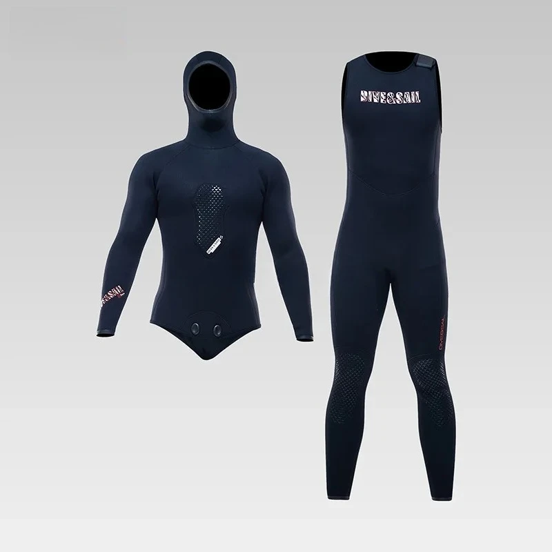 new DIVE&SAIL 3MM 5MM 7MM Man Women Titanium Coatin GBS Yamamoto Neoprene Camo Long John Opencell Spearfishing Wetsuits