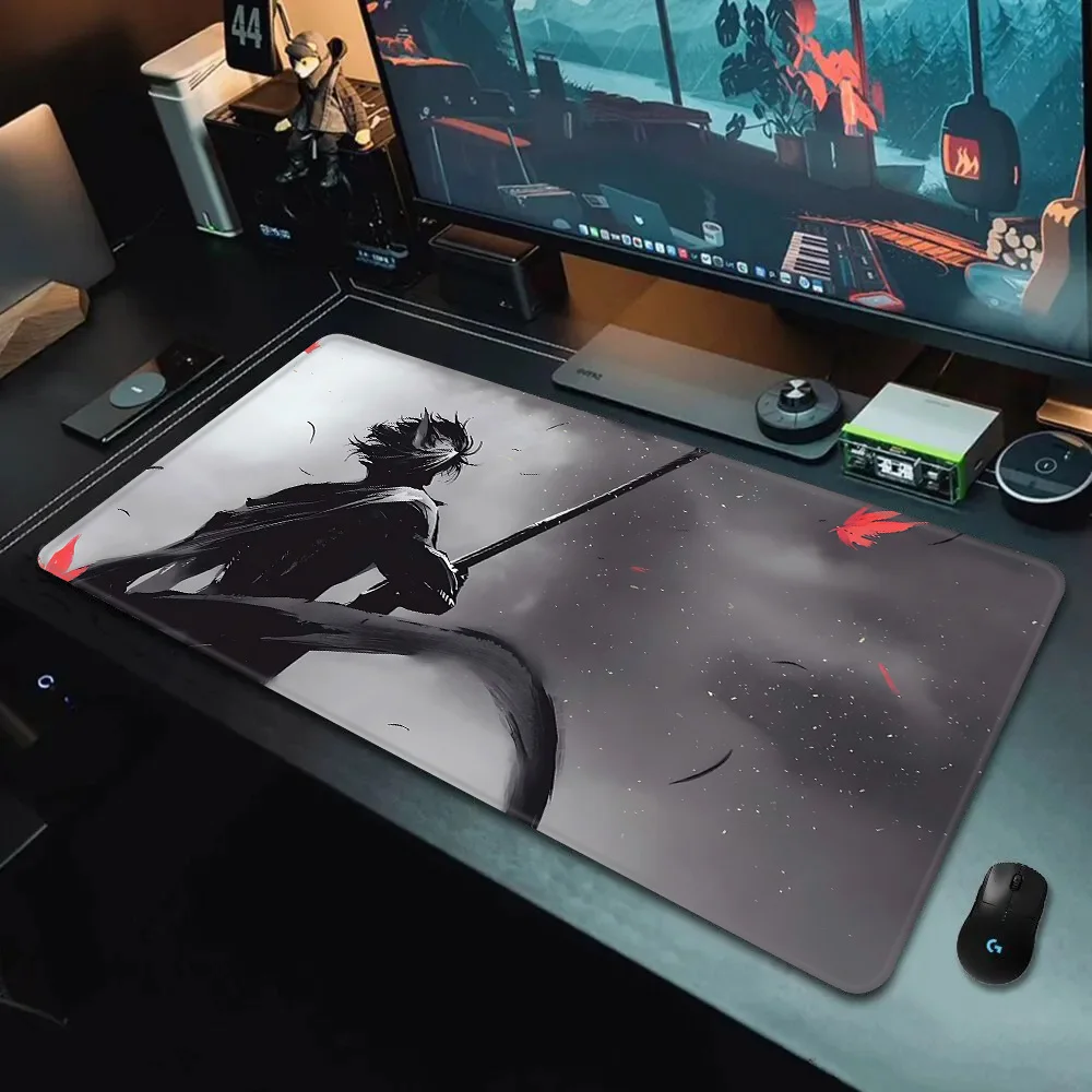 Ancient Swordsman Mousepad HD Printing Computer Gamers Locking Edge Non-slip Mouse Pad XXL90x40cm Keyboard PC Desk Pad
