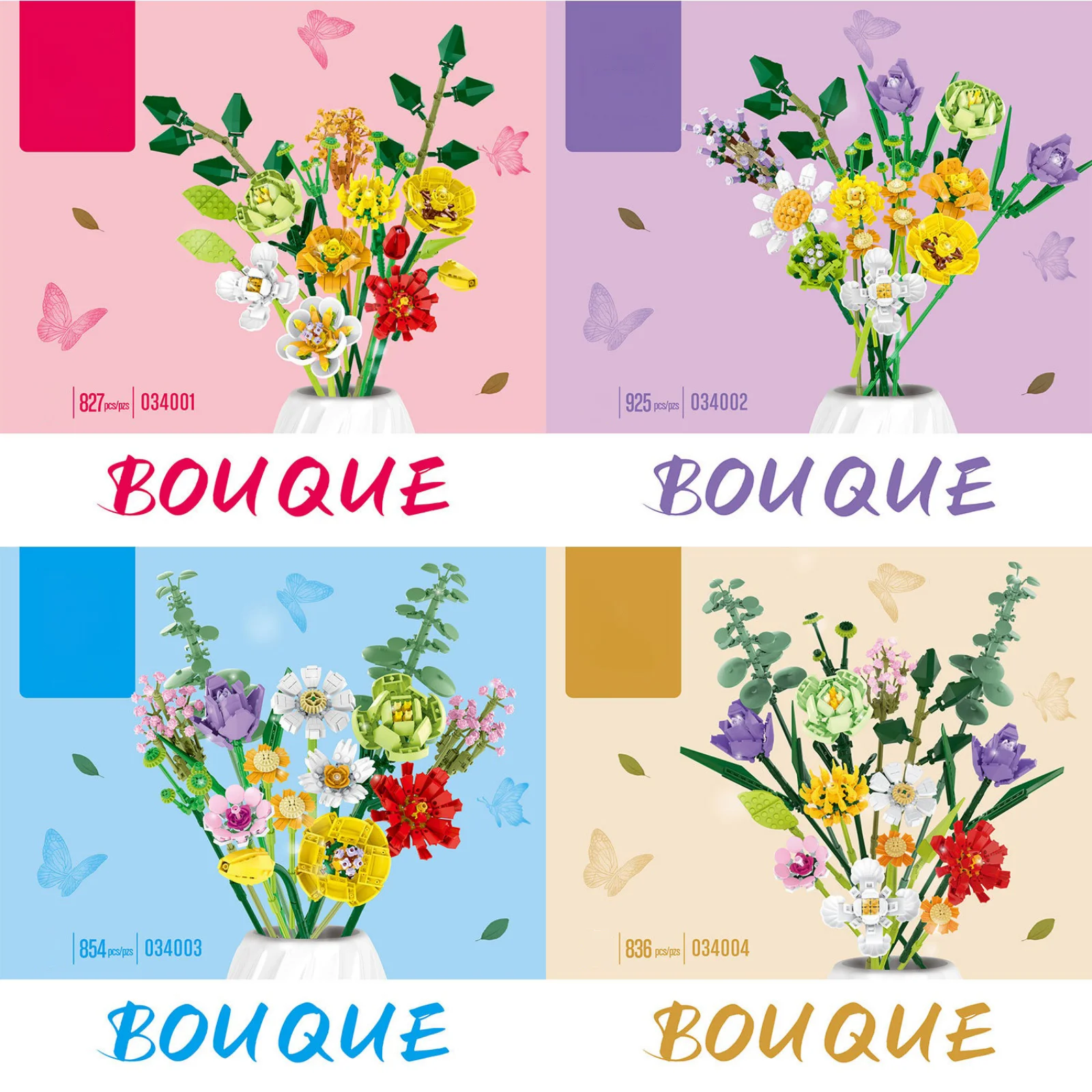 

Building Blocks Eternal Flower Bouquet DIY Bricks Model Kit Mother's Day Valentine's Day Gift Women Mom Girls Home Desk Decor