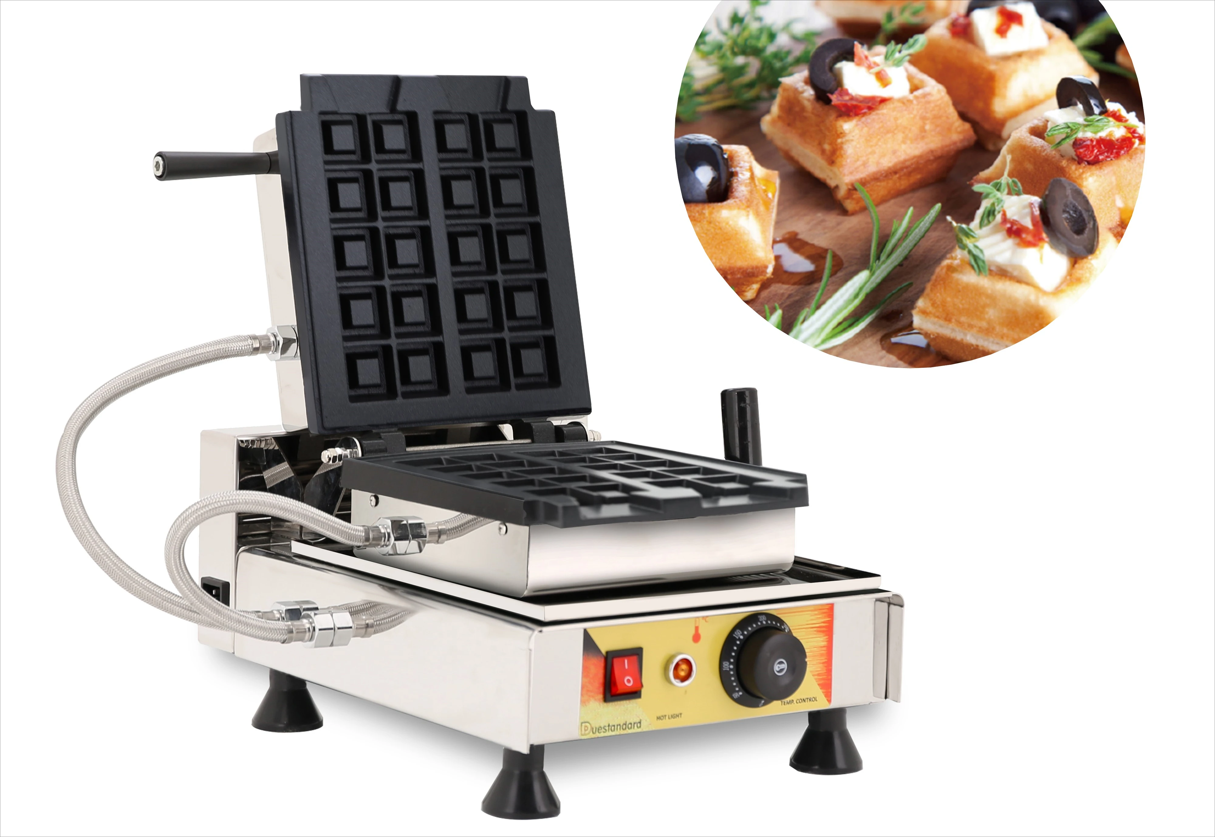 Germany Deutstandard For NP-81 Belgian Brussels Cube Waffle Maker Vertical Square Shaped Waffle Machine