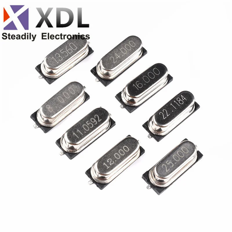 10pcs Passive crystal oscillator 49SMD 16.000MHz 3.579545 4.096 6.7458 10 11.0592 13.56 20 22.1184 24 25 26 27.12 32.768 48 M Hz