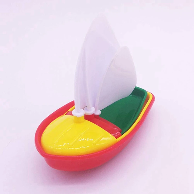 3Pcs Bath Boat Toy Plastic Sailboats Toys Bathtub Sailing Boat Toys For Kids (Multicolor Small+Middle+Large Size)