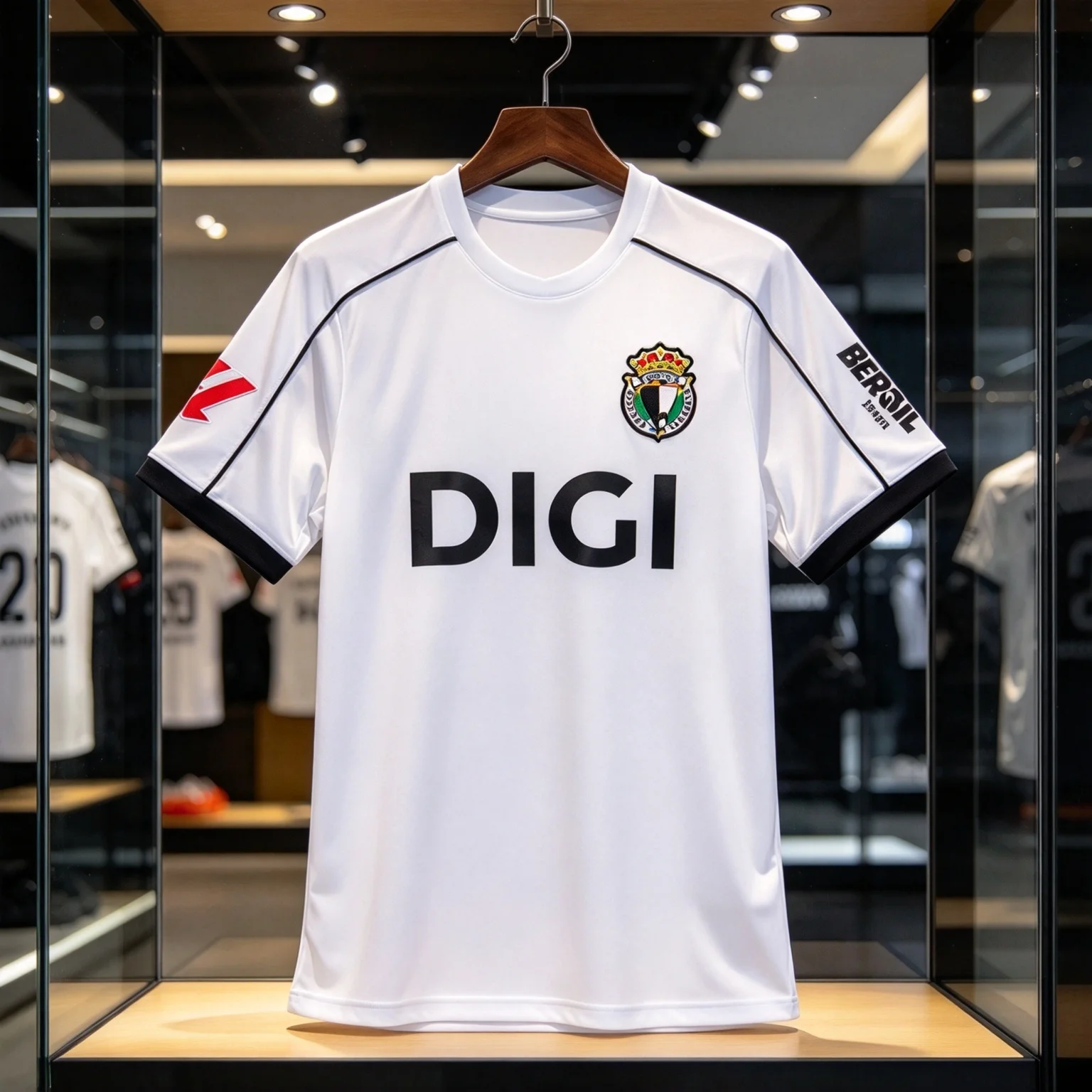 26-27 Neue Heim- und Auswärtstrikots der Burgos CF-Saison – Y2K Herren Schnelltrocknende Atmungsaktive Kurzarm-Unisex-Sporttrikots – Detail 2