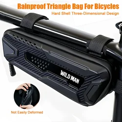 WILD MAN Bicycle Triangle Pack Hard Shell Mountain Bike Front Beam Pack Road Bike Front Pipe Pack Riding Equipment