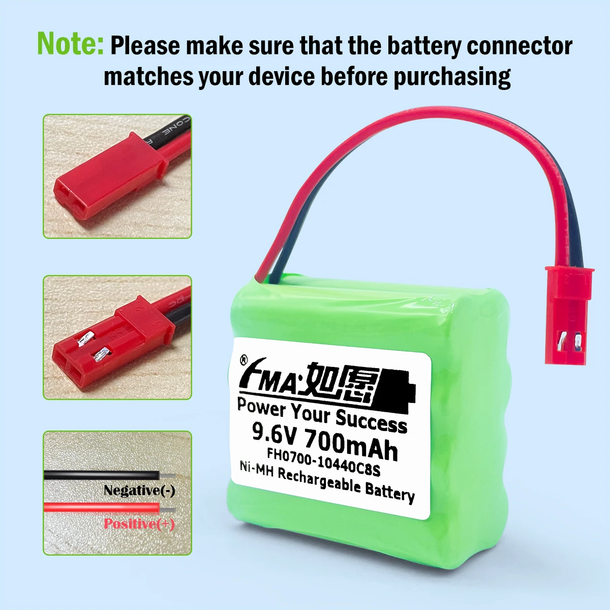 Bateria recarregável ni-mh 9.6v 700mah para modelo de brinquedos avião rc carro de corrida helicóptero de controle remoto 8sx