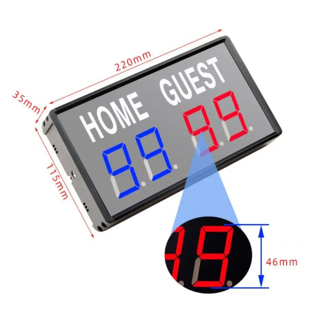 Marcador Digital portátil de alta calidad, marcador electrónico LED para deportes múltiples, registro de puntuación, registro de puntuación con control remoto