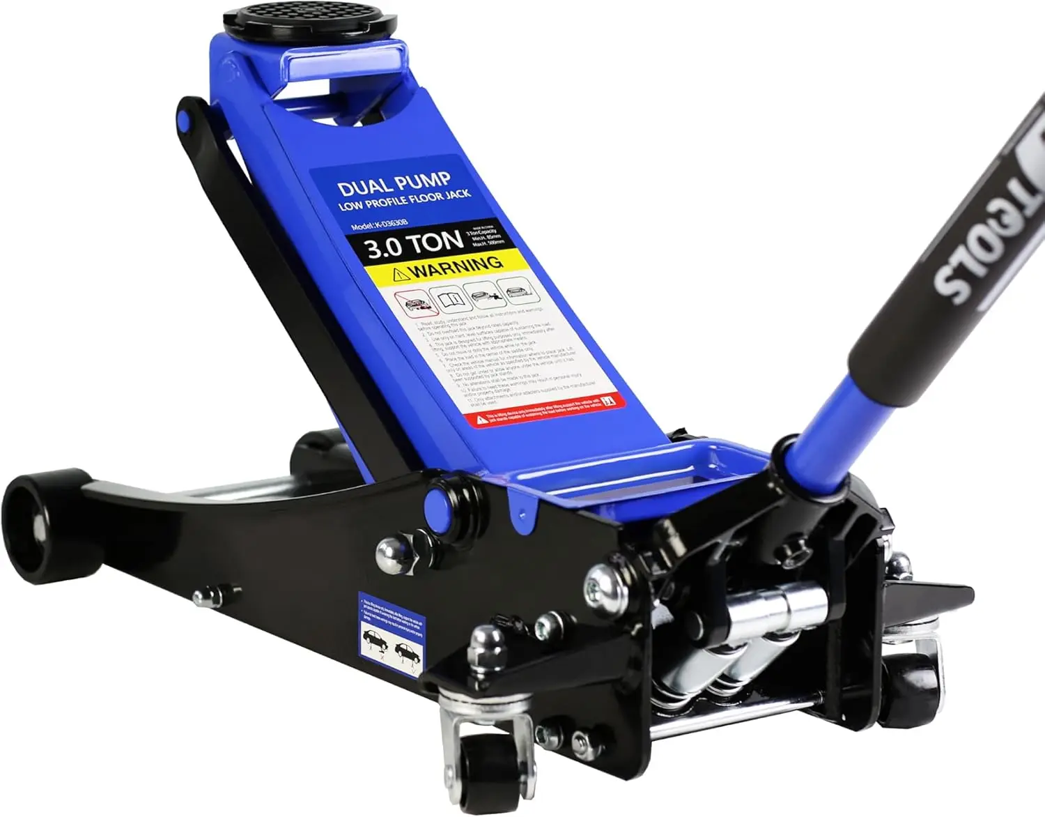 

3 Ton Low Profile Floor Jack, Professional Hydraulic Jack, Heavy-Duty Steel Racing Floor Jack with Dual Piston Quick Lift Pump,L