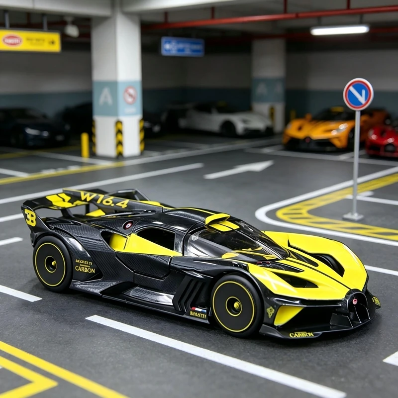 

Maisto 1:24 Simulated Bugatti Bolide alloy rally car model doors can be opened rich details, fine workmanship, and good quality